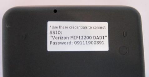 Verizon MiFi Label Verizon MiFi Label